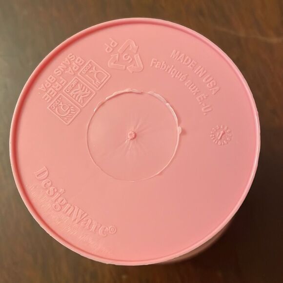 Disney Beauty and the Beast Party Cups set of 2 pink Designware 16 oz, BPA free - Picture 2 of 9